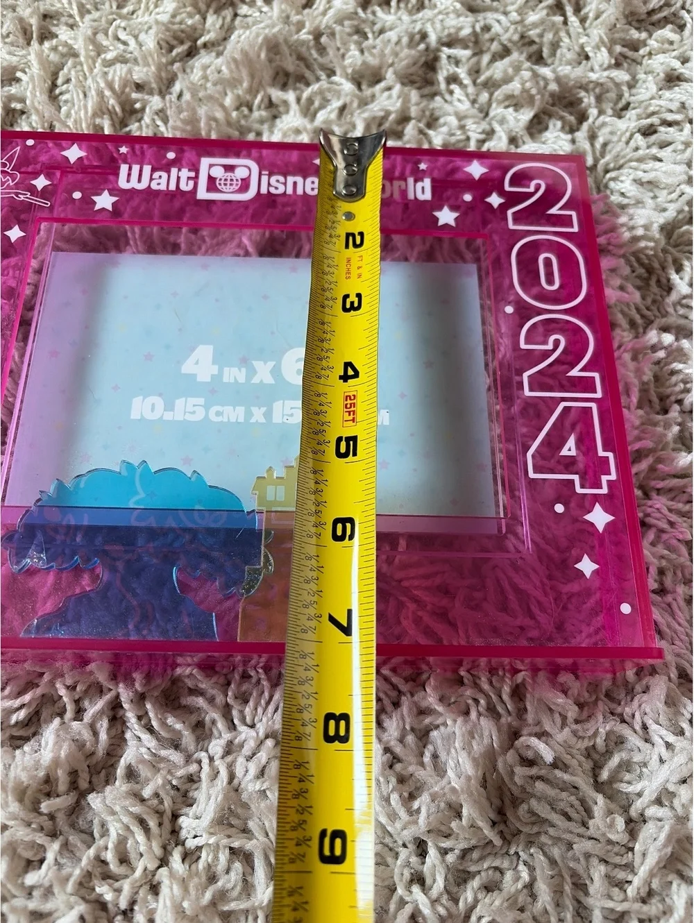 Disney Parks Walt Disney World 2024 Pink Acrylic Photo Frame 4